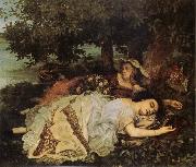 Gustave Courbet Young Women on the Banks of the Seine oil painting artist
